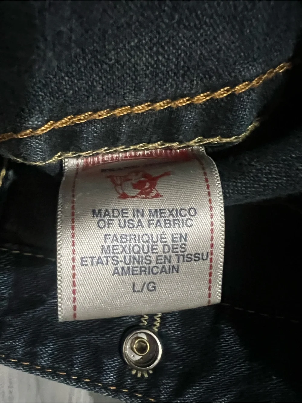 True Religion Kids Dark Blue Denim Jacket with Signature Stitching